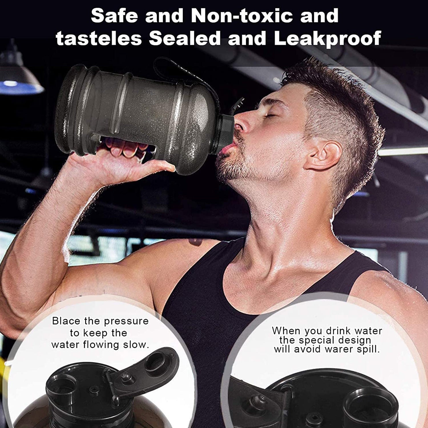 4828 Sports Gym 1.5 Liters Gallon Water Bottle with Mixer and Strainer 4828 Sports Gym 1.5 Liters Gallon Water Bottle with Mixer and Strainer
